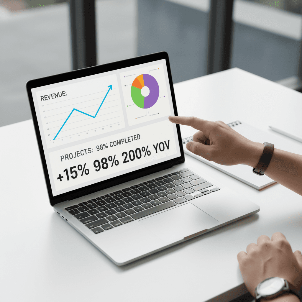 AI automation tools and business analytics interface used in AAYD training programs